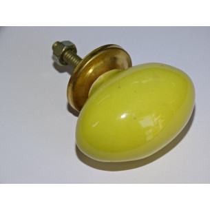 poignées porcelaine olive UNIS jaune
