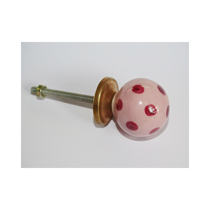 rosa Knopf mit Ball-Pitch dunkelrosa