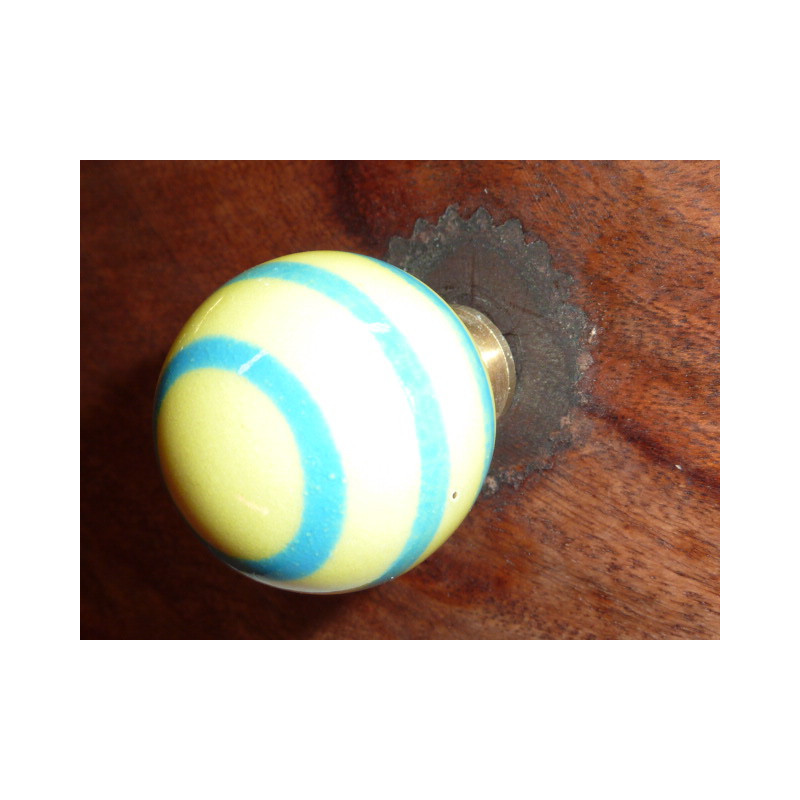 Maniglie boule giallo trait turchese