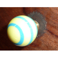 Maniglie boule giallo trait turchese