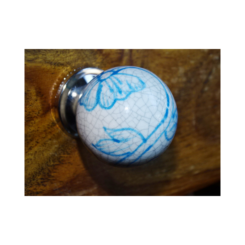 Maniglia Palla azzurro effetto crepitava.