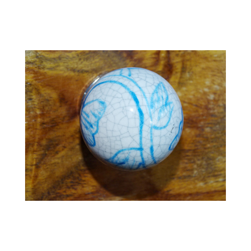 Manija Bola azul claro crepitaba efecto.