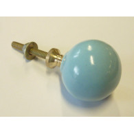 bouton boule unis bleu ciel