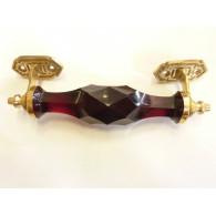 handle en verre 17 cm red