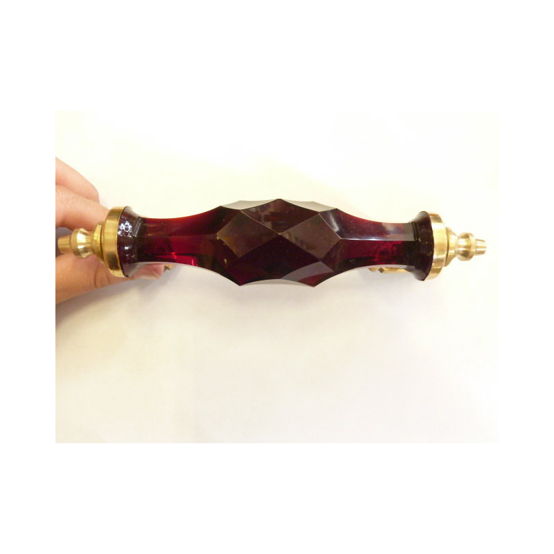 Manico in vetro 17 cm rosso