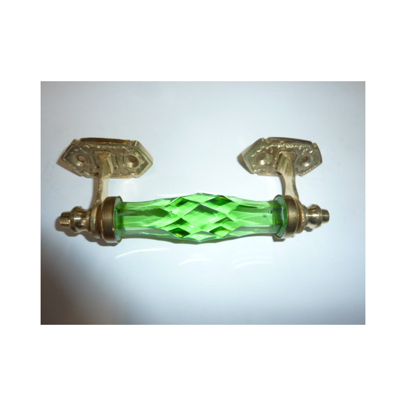 Manejar de vidrio de 14 cm verde