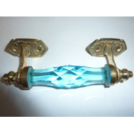 Griff Glas 14 cm türkis