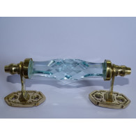 Glasgriff 14 cm sehr helles Himmelblau