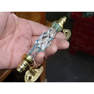 Glass handle 14 cm very light sky blue 2