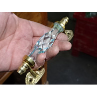 Glasgriff 14 cm sehr helles Himmelblau