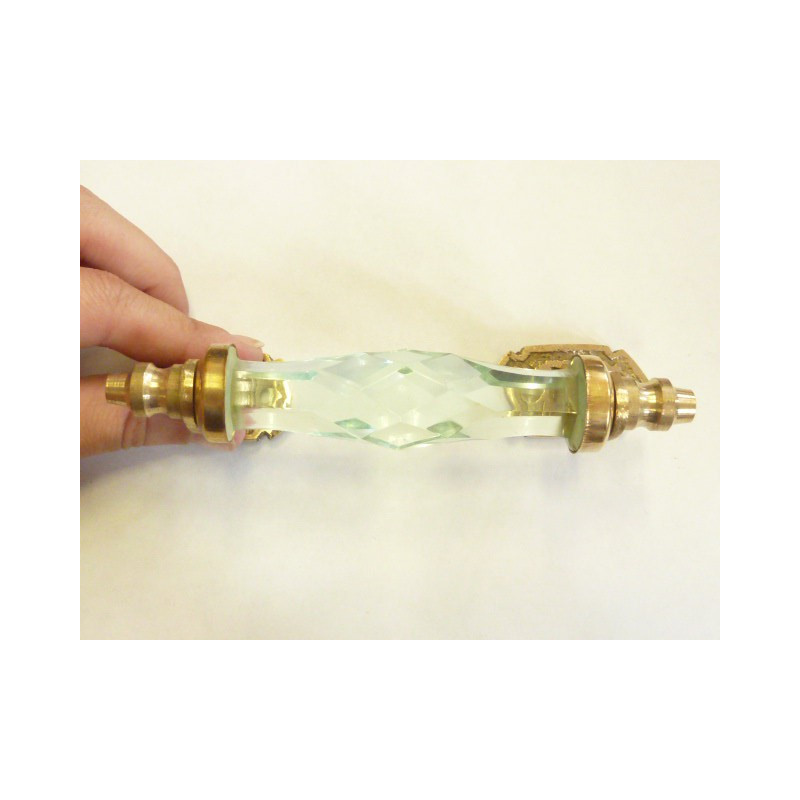 Poignée en verre 14 cm transparente