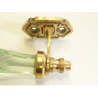 Poignée en verre 14 cm transparente