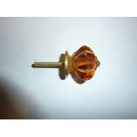 pumpkin button 35 mm amber - gold