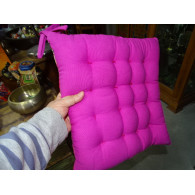 Cuscino per sedia in velluto 38x38 cm con uccelli del paradiso - fucsia
