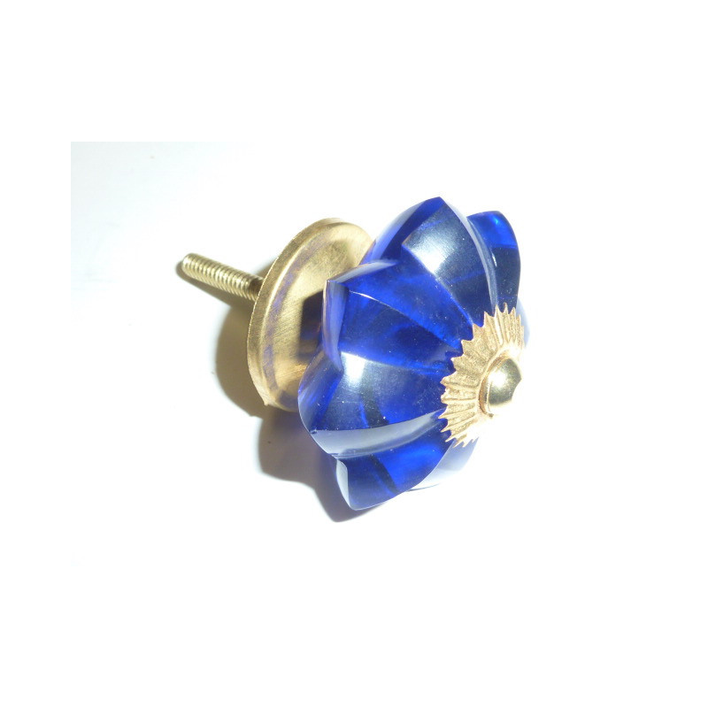botón de calabaza 45 mm ultramar - dorado