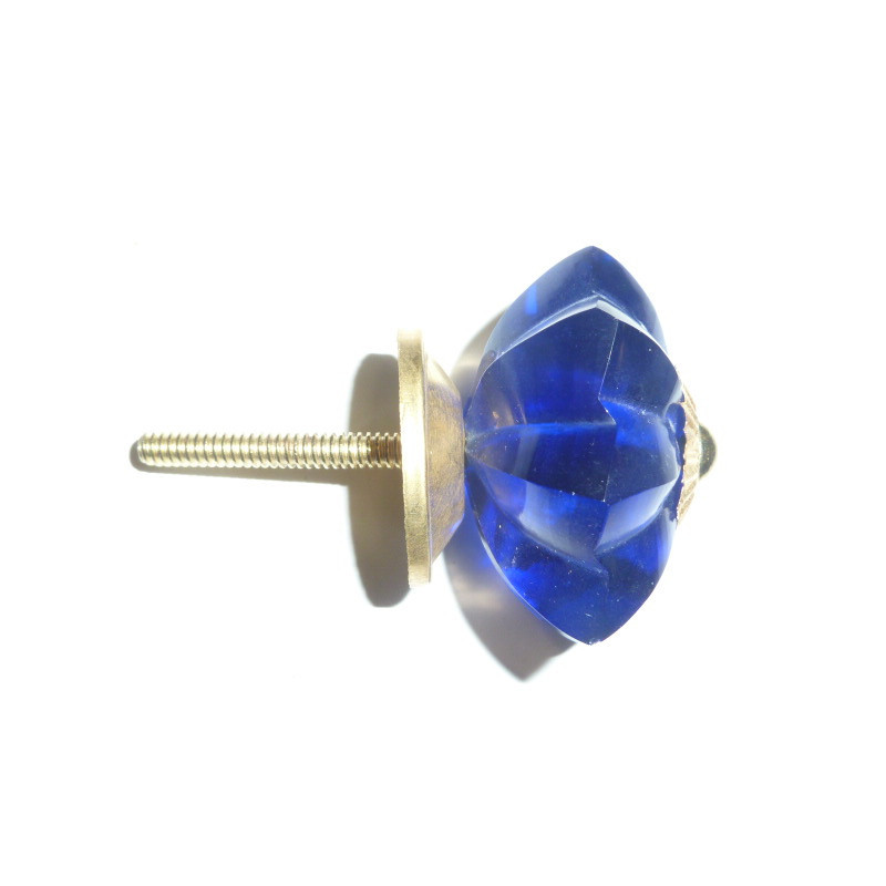 pumpkin button 45 mm ultramarine - gold