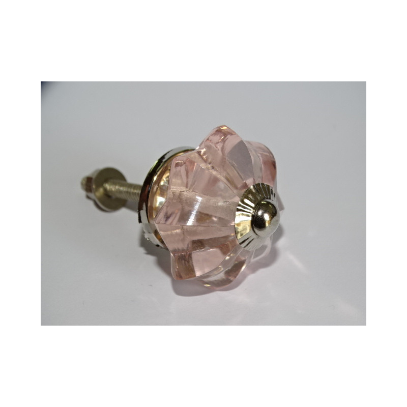 Botón calabaza 35 mm en rosa - color plata
