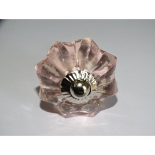 bouton citrouille 35 mm de couleur rose - argenté 2