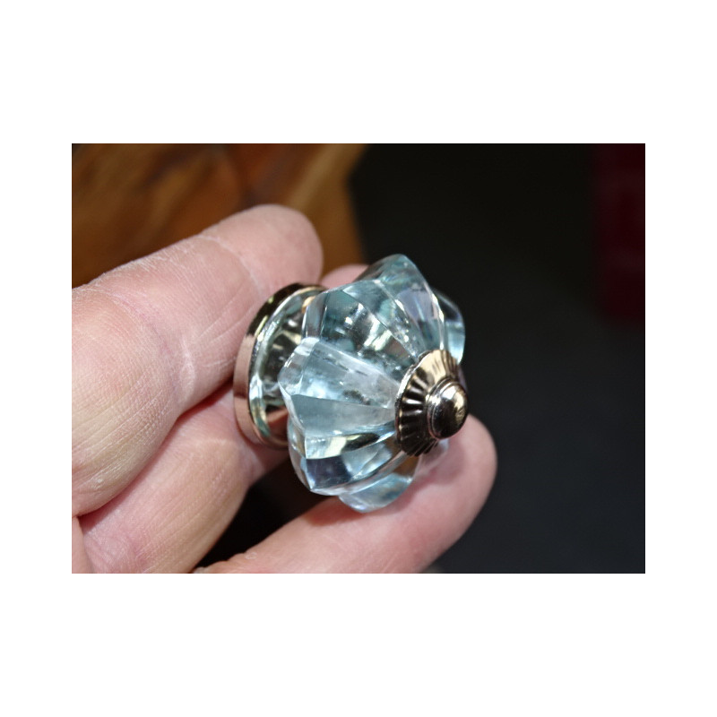 bottone zucca 35 mm colore azzurro - argento