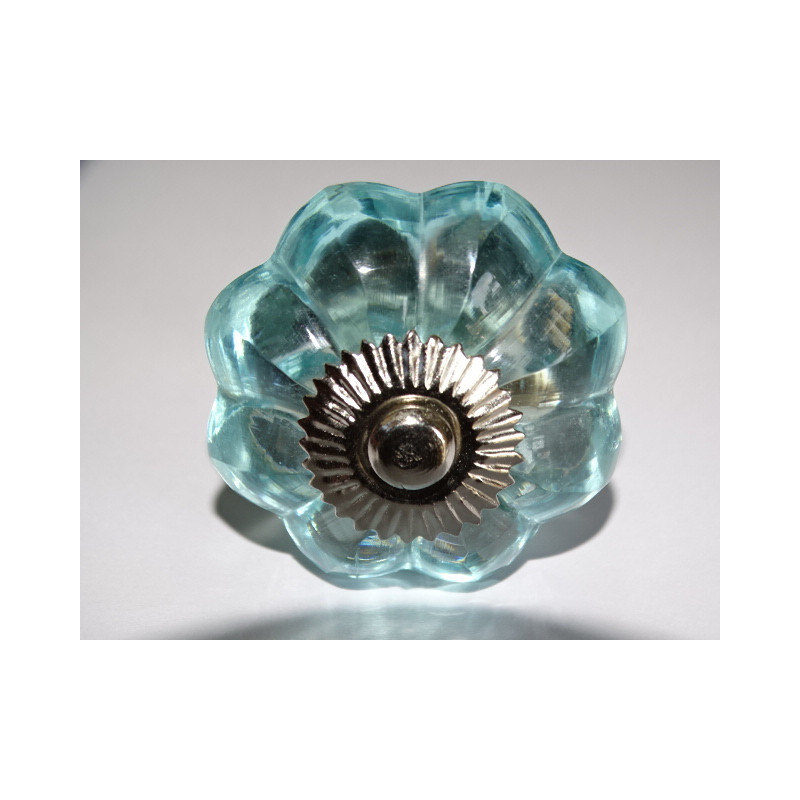 45 mm glass pumpkin button water green color -...