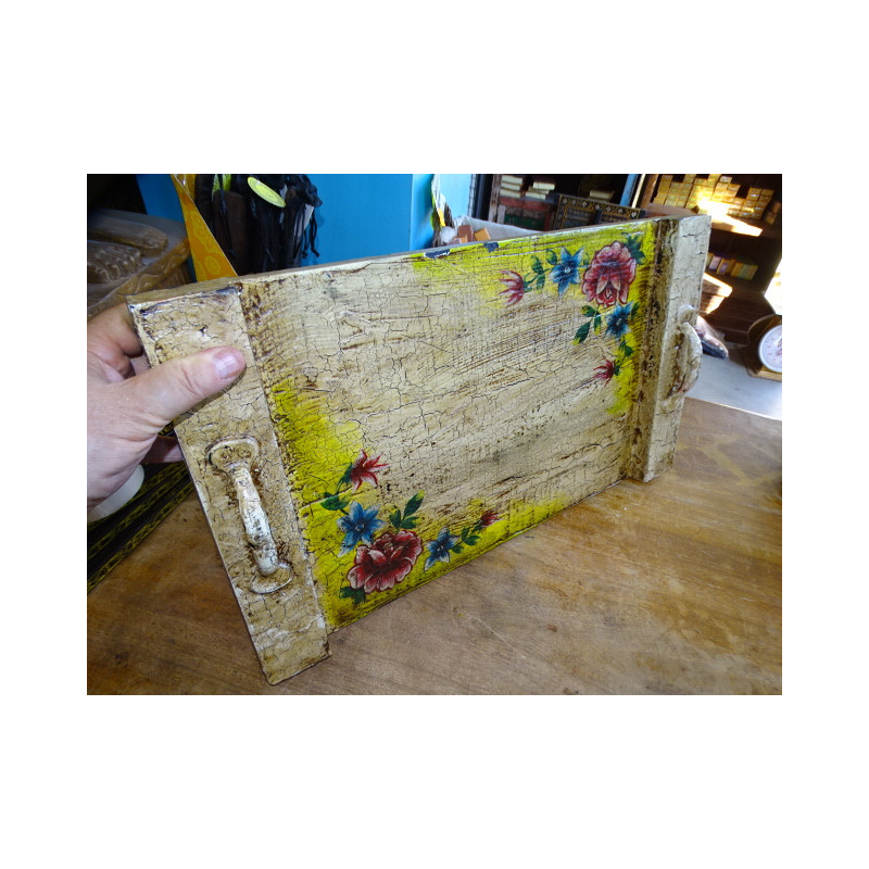 Bandeja de madera de mango pintada 30x53 cm -...