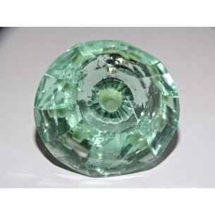 Botón cristal forma DIAMANTE 45 mm verde muy claro 2