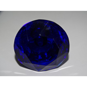 Bottone in vetro a forma DIAMOND 50 mm blu oltremare 2