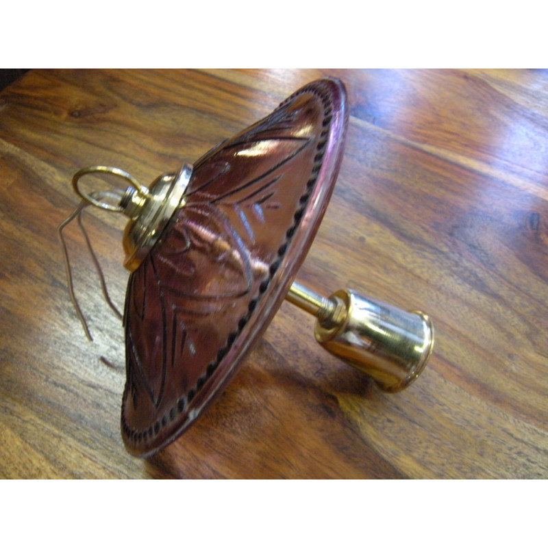 KHARBUJA Lampe geblasenes Glas lila 22x22 cm