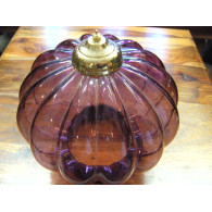 Lampada KHARBUJA in vetro soffiato viola 22x22 cm