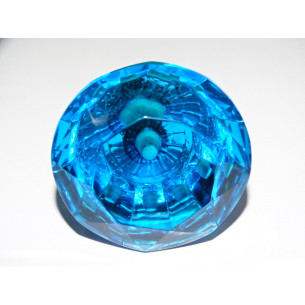 DIAMOND shaped glass button 50 mm turquoise color 2