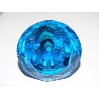 Botón cristal forma DIAMANTE 50 mm color turquesa