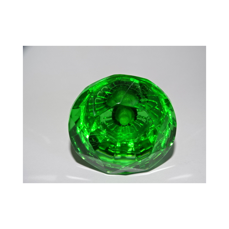 DIAMANT förmiger Glasknopf 50 mm grün