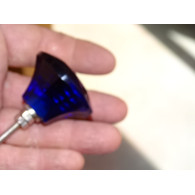 Bottone in vetro a forma di DIAMANTE 45 mm blu oltremare