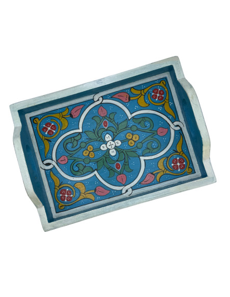 Plateau Marocain bleu 21x28cm