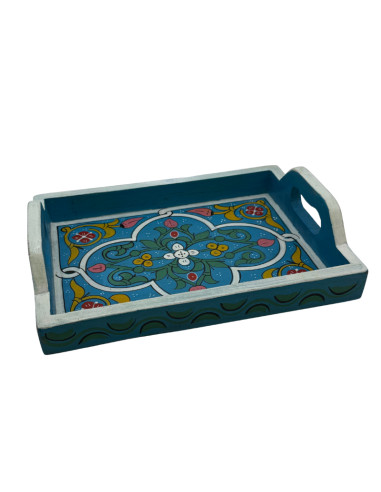 Plateau Marocain bleu 21x28cm