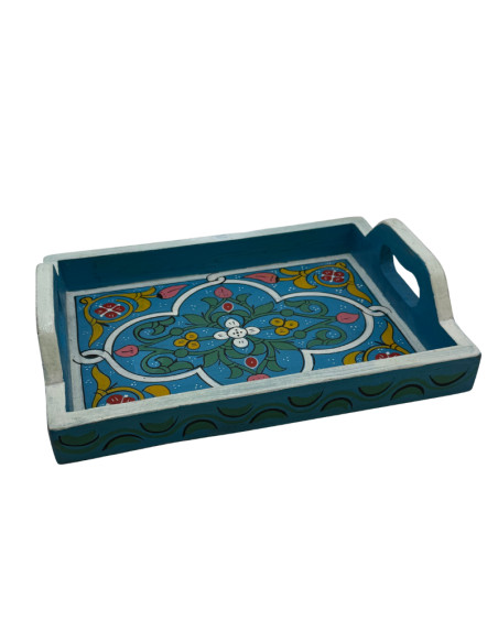 Plateau Marocain bleu 21x28cm