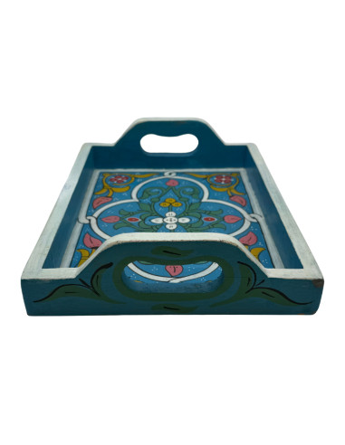 Plateau Marocain bleu 21x28cm