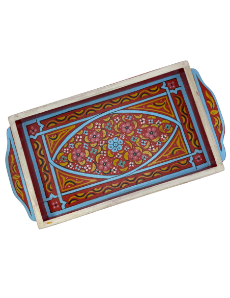 Plateau Marocain rouge 23x43cm