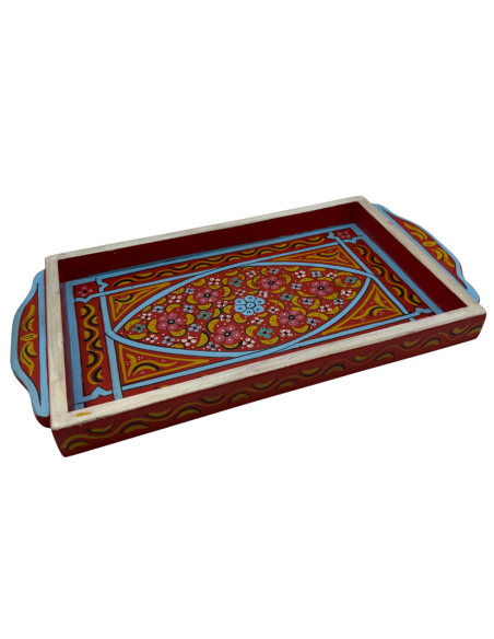 Plateau Marocain rouge 23x43cm