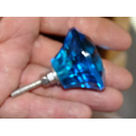 Bottone in vetro a forma di DIAMANTE 45 mm trasparente