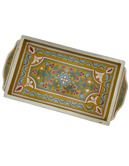 Plateau Marocain jaune 23x43cm