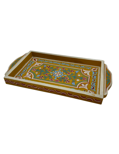 Plateau Marocain jaune 23x43cm