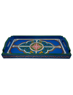 Plateau Marocain bleu 24x45cm 2