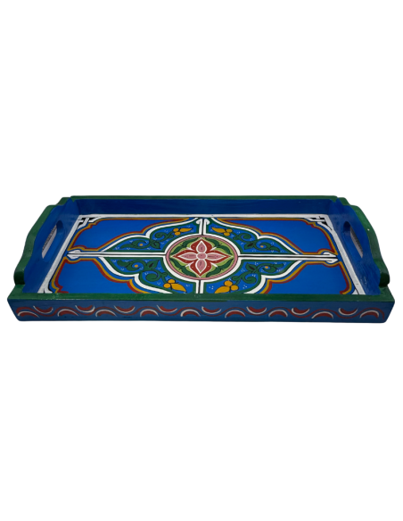 Plateau Marocain bleu 24x45cm