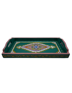 Plateau Marocain vert 24x45cm 2