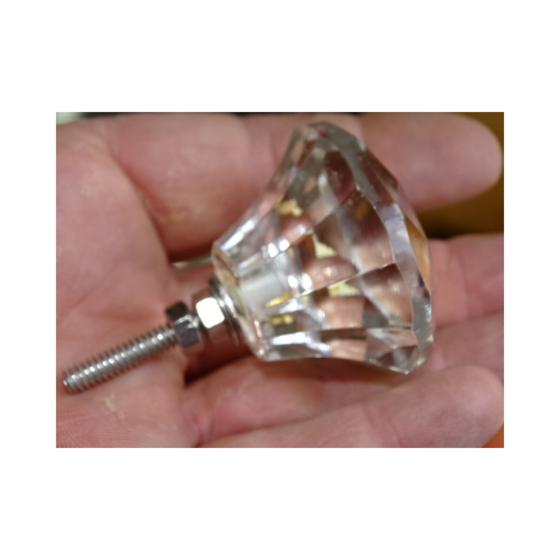 Bottone in vetro a forma di DIAMANTE 40 mm...