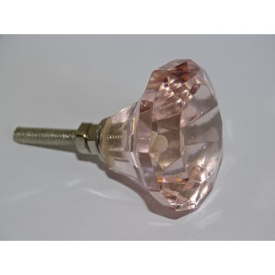 Botón de cristal en forma de DIAMANTE 35 mm salmón