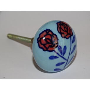 poignée de meuble avec deux roses