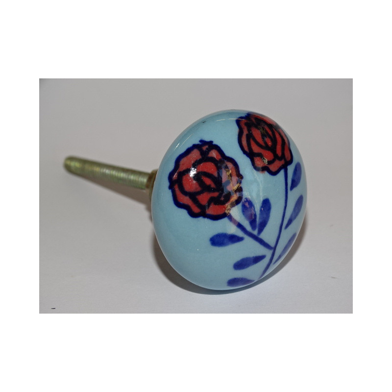 poignée de meuble avec deux roses