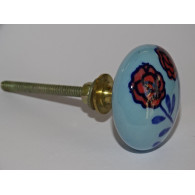 Handle of furniture with two roses